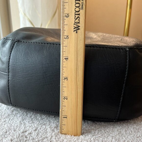 Margot New York Shoulder Bag Soft Leather Multiple Pockets Snap Closure Black OS - Picture 5 of 14